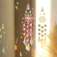 thumbnail image 1 of IPEWLEX Crystal Wind Chimes for Window - Suncatchers Prism, Boho Hanging Ornaments with Copper Alloy Chains, Spiritual Purification Decor for Garden, Home, 15.7x1.97, 1 of 6