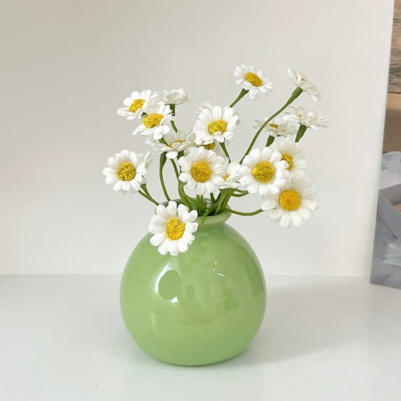 IPEWLEX Cute Ceramic Vase - Modern Decorative Ornaments for Living Room, Dining Table, and Entryway - Multi-Functional Home Decor