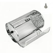 IPEWLEX Cylindrical Barbecue Rack - Stainless Steel Rotating Grill for Outdoor Cooking, Multifunctional Baking Cage for Meat & Vegetables