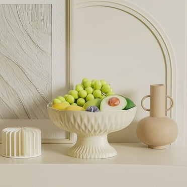IPEWLEX Drainable Fruit Tray - Transparent, High Capacity, Non-Slip, Stylish Design for Living Room and Kitchen