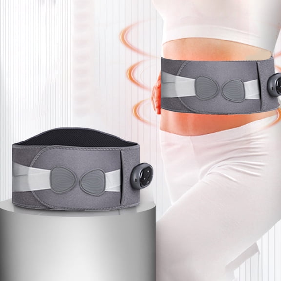 IPEWLEX Electrothermal Waist Warmer Belt, Heated Abdominal Vibrator with Hot Compress and Remote Control, Five-Speed Settings, Rechargeable, for Home, Office, Travel Use