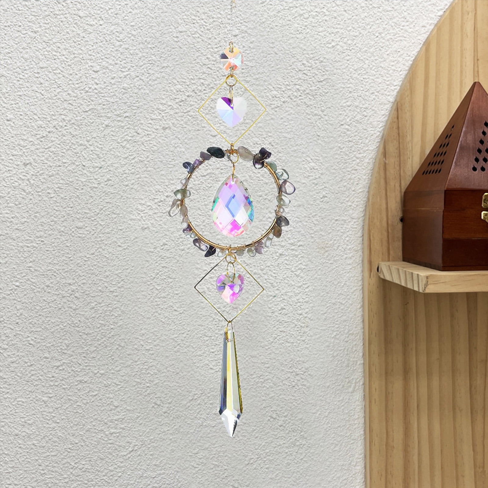 Elegant Crystal Suncatcher Wind Chimes for Home Decor