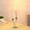 thumbnail image 1 of IPEWLEX Elegant Gold/Black Metal Candelabra,2-Candle Holder for Romantic Dinners & Events,Curved Design, Home Decor (6.69x3.54x3.54in), 1 of 6