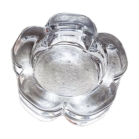 IPEWLEX Elegant Romantic French Crystal Glass Candlestick with Petal Design, Perfect for Dining, Parties, and Home Decor to Create Warm Atmospheres,2.56x2.56x0.79in