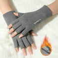 thumbnail image 1 of IPEWLEX German Velvet Gloves for Women - Winter Warm Cold Protection, Half Finger Touch Screen, Soft Skin-Friendly, Modify Hand Shape (Pink/Gray/Beige/Black), 1 of 6