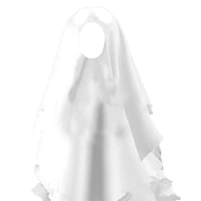 IPEWLEX Halloween Ghost Costume Cape for Pet Dogs - White, Comfortable Polyester Dress Up