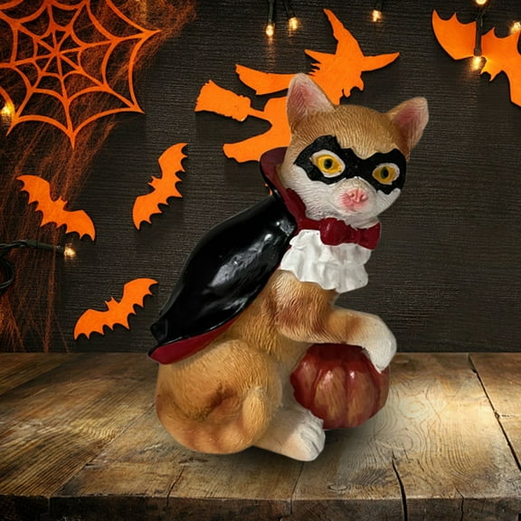 IPEWLEX Halloween Pumpkin Dog Ornament - Fun Festive Decor & Gifts for Pet Lovers - Perfect for Home & Office Decoration