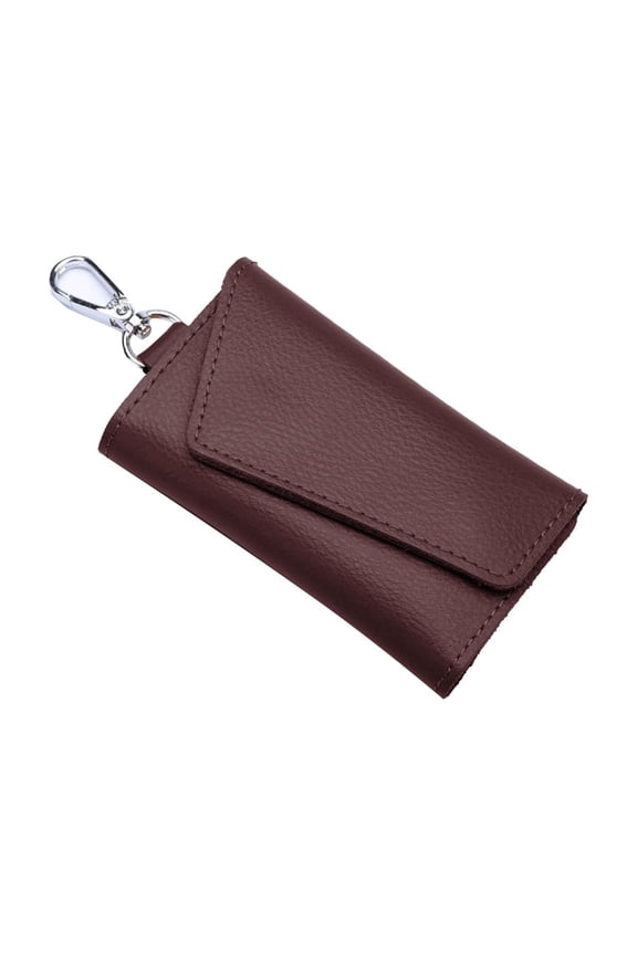 High-Quality Cowhide Car Key Case for Men with Multifunctional Storage Space and Glossy Finish