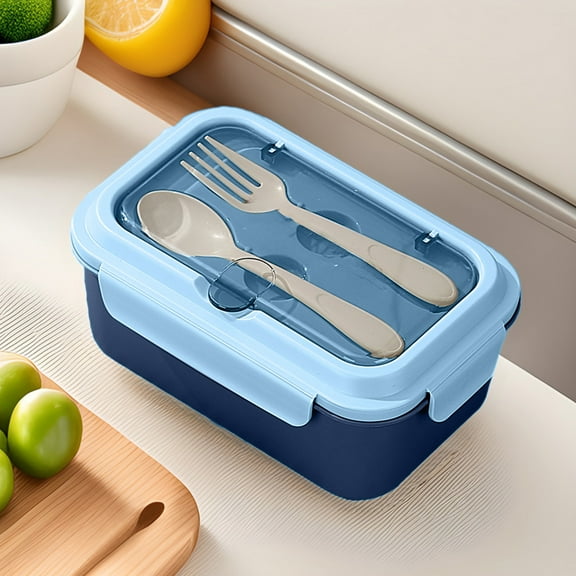 IPEWLEX Insulated Portable Compartmented Lunch Box for Adults, BPA-Free, Leak-Proof, Includes Cutlery, Ideal for Work and Travel