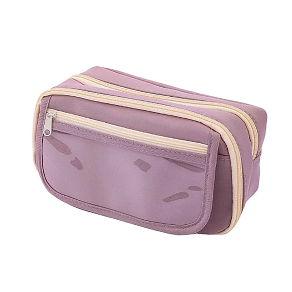 IPEWLEX Large Capacity Zipper Pencil Case, Versatile Multi-functional Organizer Pouch for Makeup & Electronics, Lightweight Portable Storage Bag Ideal for Office, Travel, and Daily Work