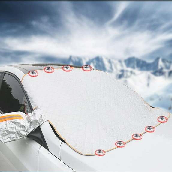 IPEWLEX Magnetic Car Windshield Cover - All Season Protection, Easy Install, Fits Most Vehicles - Sun Shade & Snow Protector