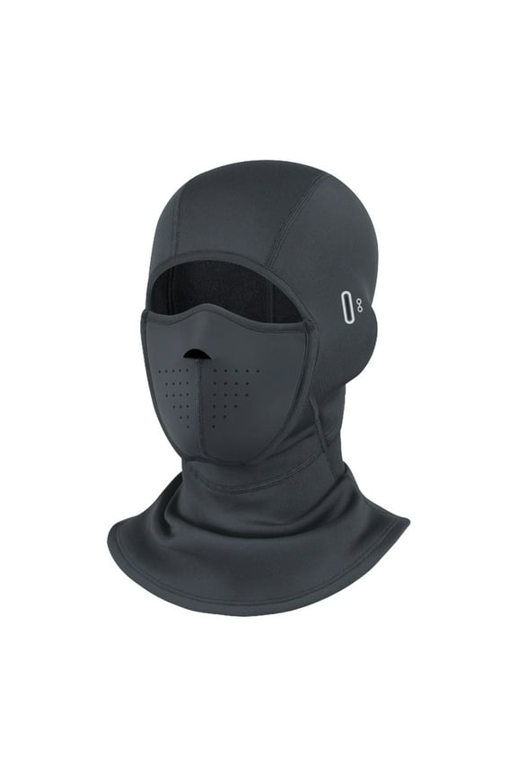 Magnetic Ski Mask with Thickened Design for Winter Outdoor Riding - Windproof and Warm Motorcycle Head Cover with Reflective Patterns