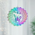 thumbnail image 1 of IPEWLEX Metal Wind Chime, Rotating Spherical Tail, Indoor/Outdoor Decoration, Multicolour, 10cm/15cm, 1 of 6
