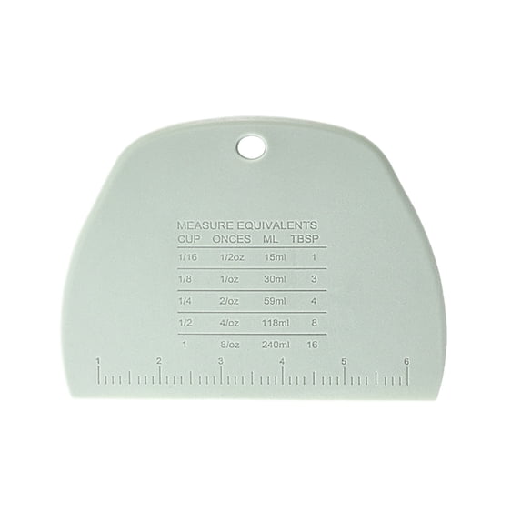 IPEWLEX Multi-Purpose Baking Scraper with Measuring Marks - Flexible, Durable Plastic Tool for Kneading, Cutting, and Cleaning in the Kitchen