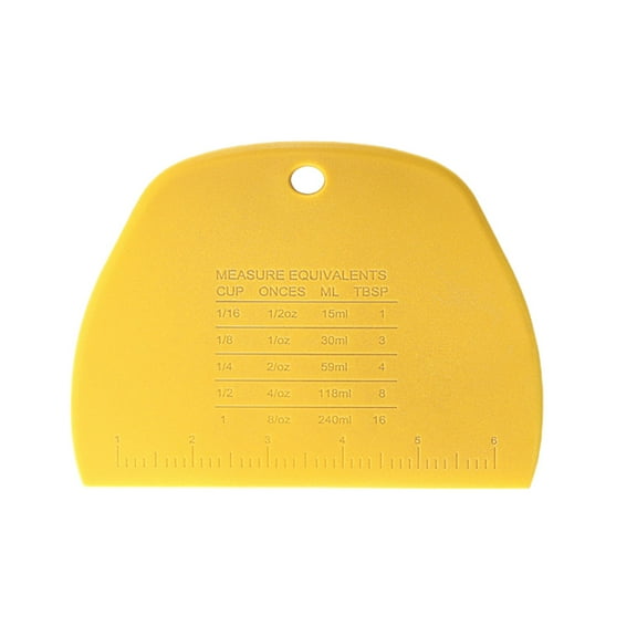 IPEWLEX Multi-Purpose Baking Scraper with Measuring Marks - Flexible, Durable Plastic Tool for Kneading, Cutting, and Cleaning in the Kitchen