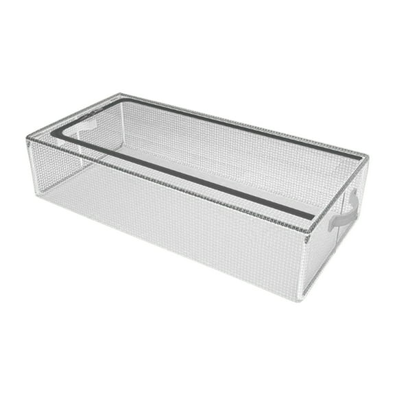 IPEWLEX PVC Shoe Storage Box with Transparent Acrylic Front, Large Capacity and Thickened Design, Foldable for Easy Installation Under Bed or in Closet