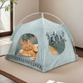 thumbnail image 1 of IPEWLEX Pet Tent for Small Dogs and Cats - Foldable & Washable Yurt, Semi Enclosed, All Season Comfort, Reversible Cushion, 1 of 6