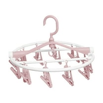 IPEWLEX Portable Foldable Clothes Drying Rack with 20 Clips, Indoor Outdoor Laundry Hanger, Travel-Friendly Plastic Design