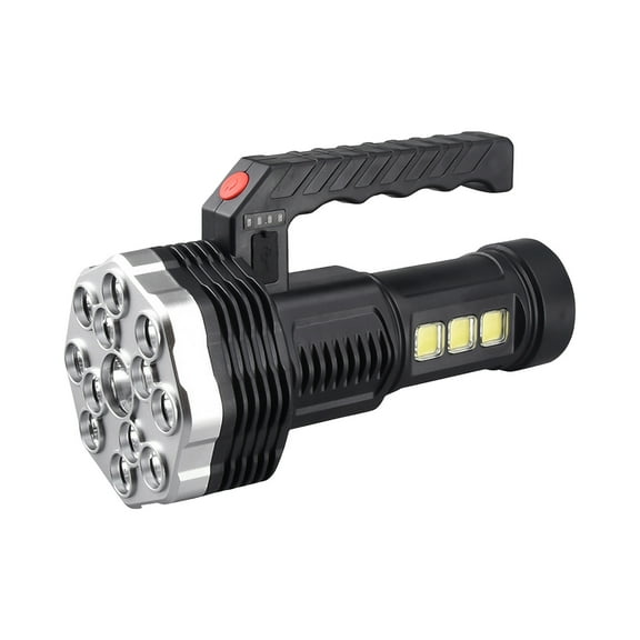 IPEWLEX Portable Rechargeable LED Flashlight with High Power Light Source and Built-In Battery - Ideal for Outdoor Camping and Hiking