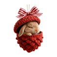 thumbnail image 1 of IPEWLEX Rabbit in Pinecone Christmas Ornament – Cute Animal Design Hanging Tree Decor, 1 of 7