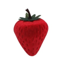 IPEWLEX Red Velvet Strawberry Ring Box: Mini Jewelry Organizer for Proposal, Earrings, and Small Gems with Luxurious Design