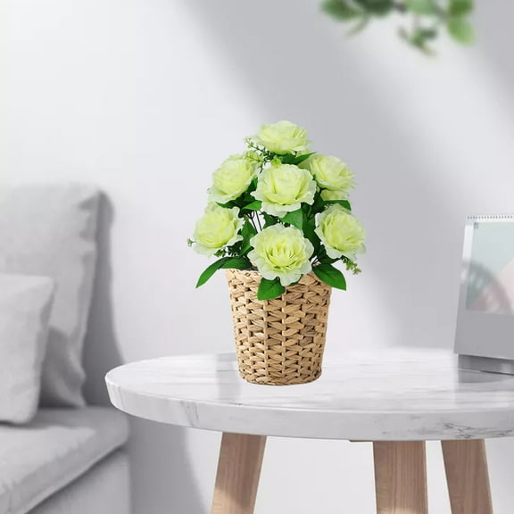 IPEWLEX Silk Plastic Fake Flowers, Artificial Rose Bouquet, Realistic and Long-Lasting Valentine's Day Decoration, 43x10x10cm