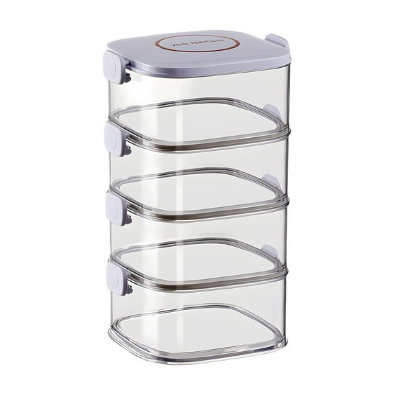 IPEWLEX Spice Organizer - Transparent, Portable, Detachable Kitchen Home Pepper Storage Box with Sealed Jar for Condiments and Seasonings