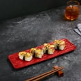 thumbnail image 1 of IPEWLEX Sushi Serving Plate - Durable Plastic Sushi Tray for Parties and Entertaining - Multi-Purpose Rectangular Platter, 1 of 6