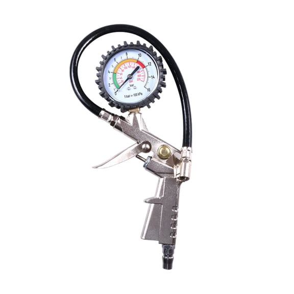 IPEWLEX Tire Pressure Gauge with Inflatable Car Tire Pressure Monitoring Device - Metal and Plastic Material