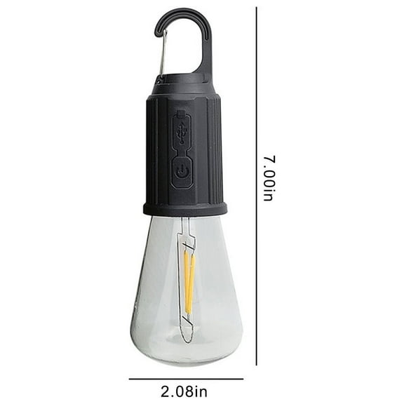 IPEWLEX USB Rechargeable Portable Bulb Lamp with 24-Hour Battery Life, IP68 Waterproof, and Type-C Fast Charging - Ideal for Outdoor Camping, Travel, Beach, Patio, Party, and Concert Use