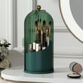 thumbnail image 1 of IPEWLEX Vintage Rotating Organizer - 360° Dustproof Cosmetic & Office Supplies Storage Box with Multi-Compartment (Desktop Decor), 1 of 6