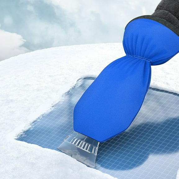 IPEWLEX Winter Car Care Kit - Ice Scraper Mitt & Snow Shovel Set - Frost Remover Glove with Fleece Lining,ABS Snow Brush for Windshield,Roof,for Cold Weather