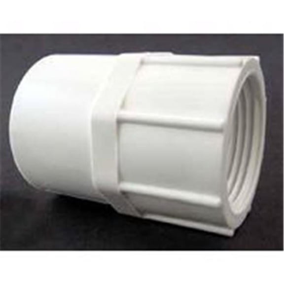 IPEX 3670338 2 in. Solvent Weld Pipe Adapter Socket with SCH40 PVC System, White