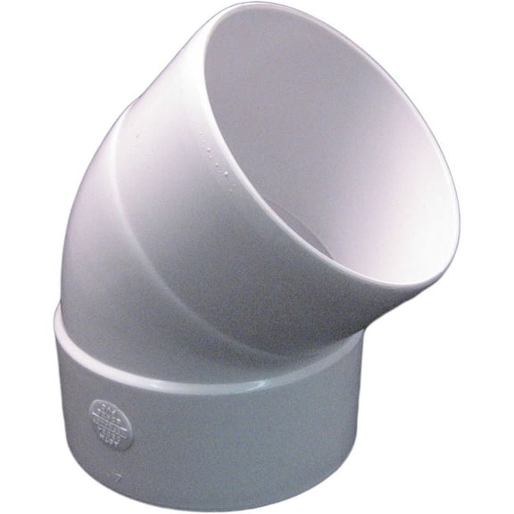 IPEX 4 In. SDR 35 45 Deg. PVC Sewer and Drain Street Elbow (1/8 Bend) 414194BC