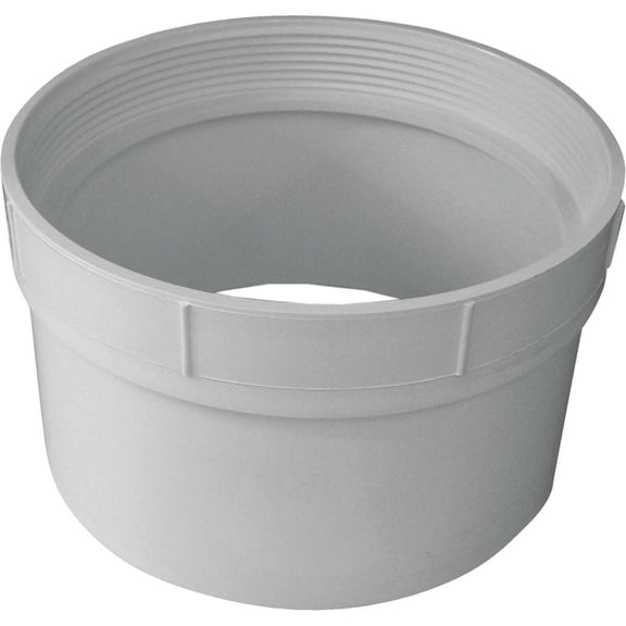 Ipex 6 In. Female PVC Sewer and Drain Adapter - Pipe Fitting - 6 In. Standard US Plumbing Rough-In, Drop-In Replacement