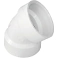 thumbnail image 1 of IPEX Canplas 1-1/2 In. Schedule 40 45 Deg. Short Radius DWV PVC Elbow (1/8 Bend), 1 of 1
