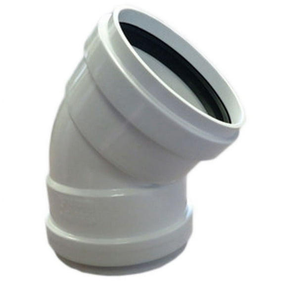IPEX 6 In. SDR 35 45 Deg. PVC Sewer and Drain Elbow (1/8 Bend) 414186BC