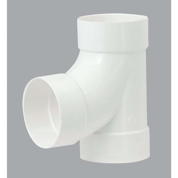 Ipex Sanitary Tee PVC Pipe Fitting - Plastic - 1 Piece, 6"  Residential Use, Standard Application