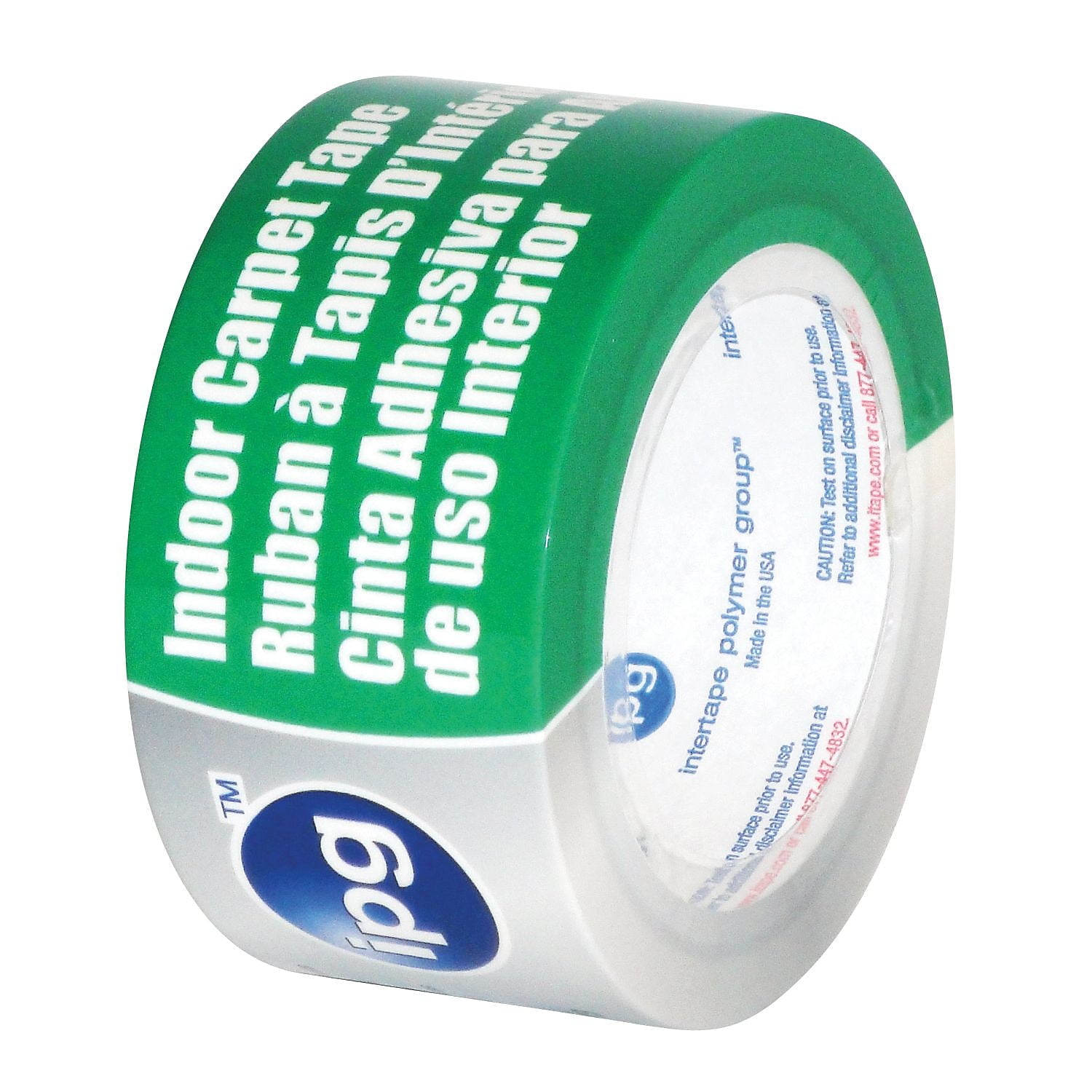 INTERTAPE POLYMER Double-Sided Indoor Carpet Tape, 1.88in.W x 10yd.L Roll