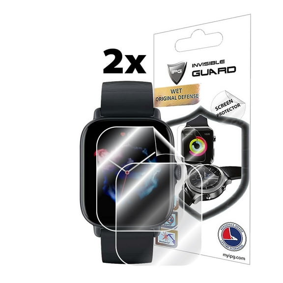 IPG for Amazfit GTS 3 Smart Watch Screen Protector (2 Units) Invisible Ultra HD Clear Film Anti Scratch Guard-Smooth/Self-Healing/Bubble -Free for GTS 3