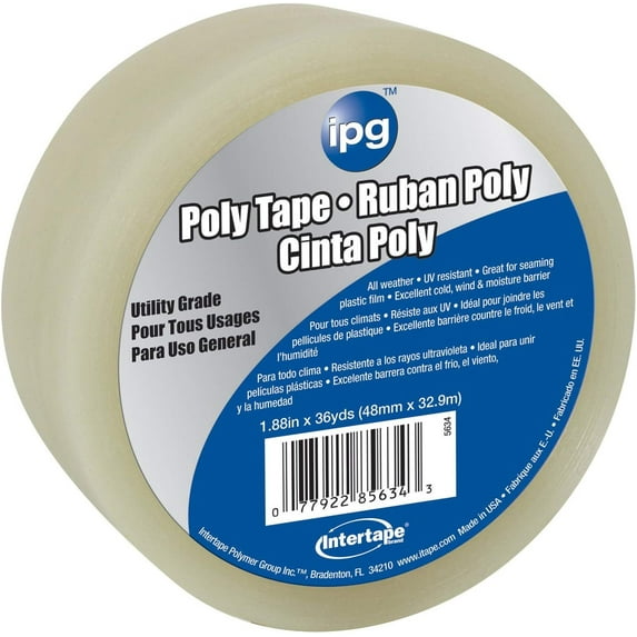 IPG Clear Poly Repair Tape, 1.88" x 36 yd, Single Roll