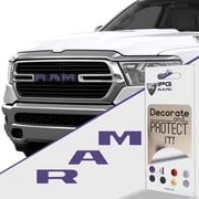 IPG Compatible with 2019-2021 RAM 1500 Tradesman, Bighorn, Laramie, Limited, Rebel Grille Overlay Stickers Do it Yourself Stickers Set Personalize Your Vehicle Lavender