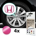 thumbnail image 1 of IPG Compatible with Accord Civic Element CRV CRZ JDM Center Cap Overlay Wheel Tire Decals Stickers (Logo: 2" / Center Cap:2.25") (4 Units) Personalize Your Vehicle (Gloss Pink), 1 of 6