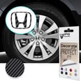 thumbnail image 1 of IPG Compatible with Civic Accord CRV VTEC Si Logo Center Cap Overlay Wheel Tire Decals Inner or Outer Stickers (Center Cap:2.25") (4 Units) (Inner Logo, Black Carbon Fiber), 1 of 6