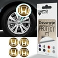 thumbnail image 1 of IPG Compatible with Civic Accord CRV VTEC Si Logo Center Cap Overlay Wheel Tire Decals Inner or Outer Stickers (Center Cap:2.25") (4 Units) (Outer Logo, Metallic Gold), 1 of 6