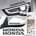 thumbnail image 1 of IPG Compatible with Honda Logo Letter 6" Vinyl Decal Sticker (2 Units) Carbon Fiber Cover Wrap Skin Do it Yourself Stickers Set Personalize Your Vehicle (Black Carbon Fiber), 1 of 6
