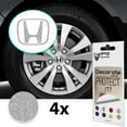 thumbnail image 1 of IPG Compatible with S2000 Pilot CRZ OEM Logo Center Cap Overlay Wheel Tire Decals Stickers (Logo: 2.5" / Center Cap:3")(4 Units) Carbon Fiber Cover Wrap Skin Your Vehicle (White Glitter), 1 of 6