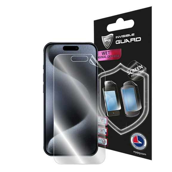 IPG Compatible with iPhone 15 PRO SCREEN Protector Hydrogel Invisible Touch Screen Sensitive Ultra HD Clear Film Anti Scratch Skin Guard - Smooth/Self-Healing/Bubble -Free Screen