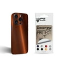 thumbnail image 1 of IPG Compatible with iPhone 15 Pro Decorative Carbon Fiber Vinyl Back and Sides Full Protection Anti Scratch Skin Guard - 3D Surface - Bubble -Free Easy to Install for 15 Pro (Bronze), 1 of 5