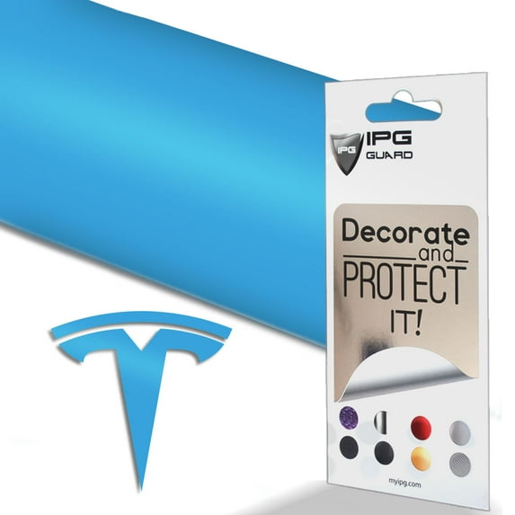 IPG Compatible with Model 3 Decal Sticker (9 Logo Set) Overlay Stickers Do it Yourself Stickers Set Personalize Your Vehicle (Light Blue)